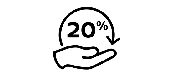 від 20%